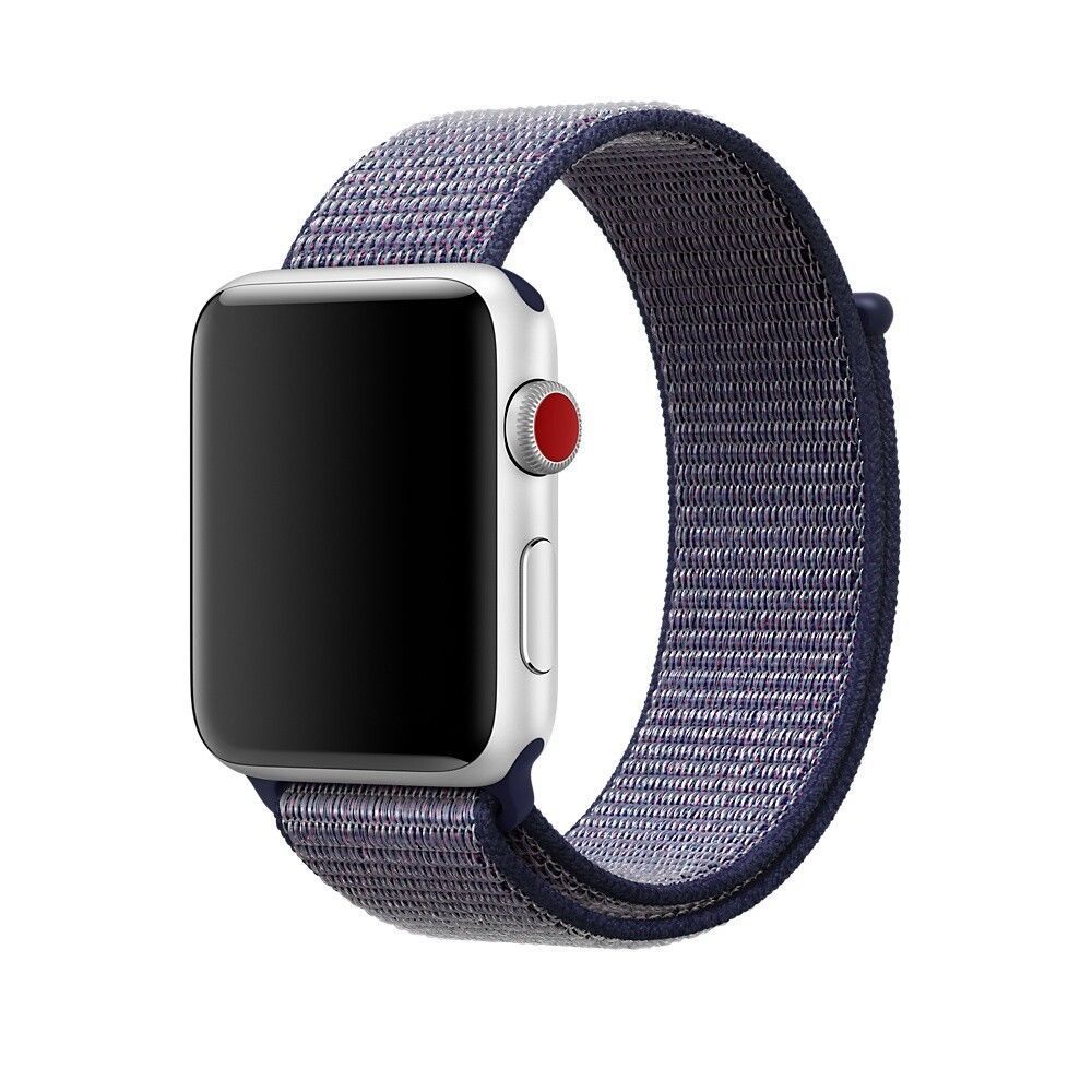 Ремінець на Apple Watch Nylon Loop нейлоновий (38mm, 40mm, 41mm, [42mm Series 10/11], Midnight Blue) 234954 фото