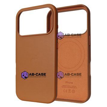 Чехол для iPhone 17 Pro Max : Leather Case PU with MagSafe &ndash; Saddle Brown 4201070000006 фото