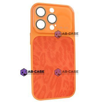 Чохол AITO PU-Leather Leopard Case [17 series Design] &ndash; (iPhone 15 Pro Max, Starry Orange) 4299060000006 фото