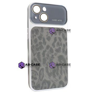 Чохол AITO PU-Leather Leopard Case [17 series Design] &ndash; (iPhone 13/14/15, Black) 4404730000006 фото