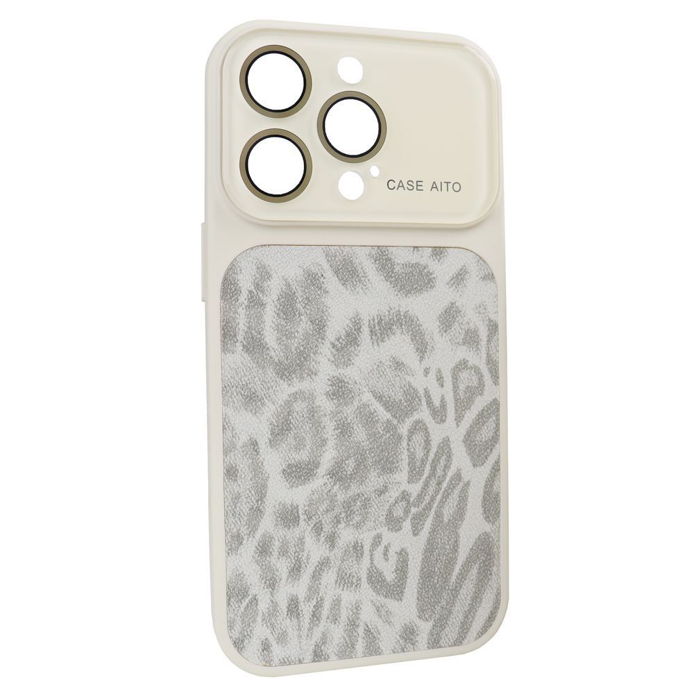 Чохол AITO PU-Leather Leopard Case [17 series Design] &ndash; (iPhone 15 Pro Max, White) 4299070000003 фото