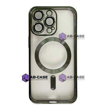 Чехол для iPhone 15 Pro Shining with MagSafe с защитными линзами на камеру Dark Green 923443 фото