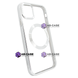 Чехол OPEN Shining with MagSafe (iPhone 14 Pro, Silver) 132500 фото