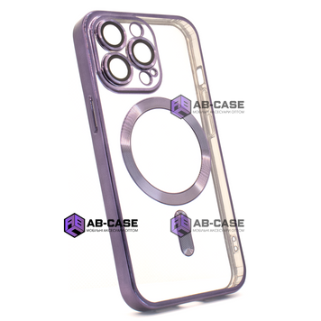 Чехол для iPhone 15 Pro Shining with MagSafe с защитными линзами на камеру Deep Purple 923444 фото