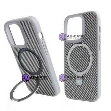 Чехол Nofelet Carbon Case with MagSafe (iPhone 13 Pro Max / 12 Pro Max, Titanium Gray) 4163140000005 фото
