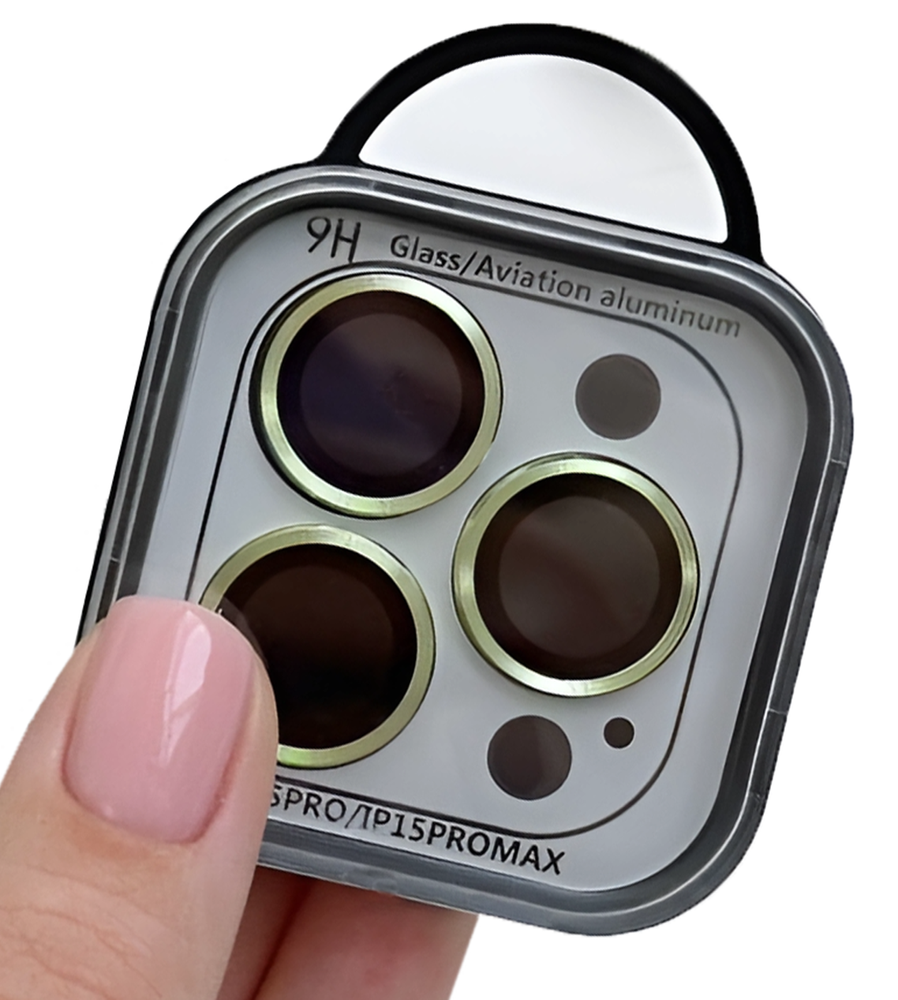 Защитное стекло на камеру Metal Classic (iPhone 15 Pro / 15 Pro Max, Light Green) 562689 фото