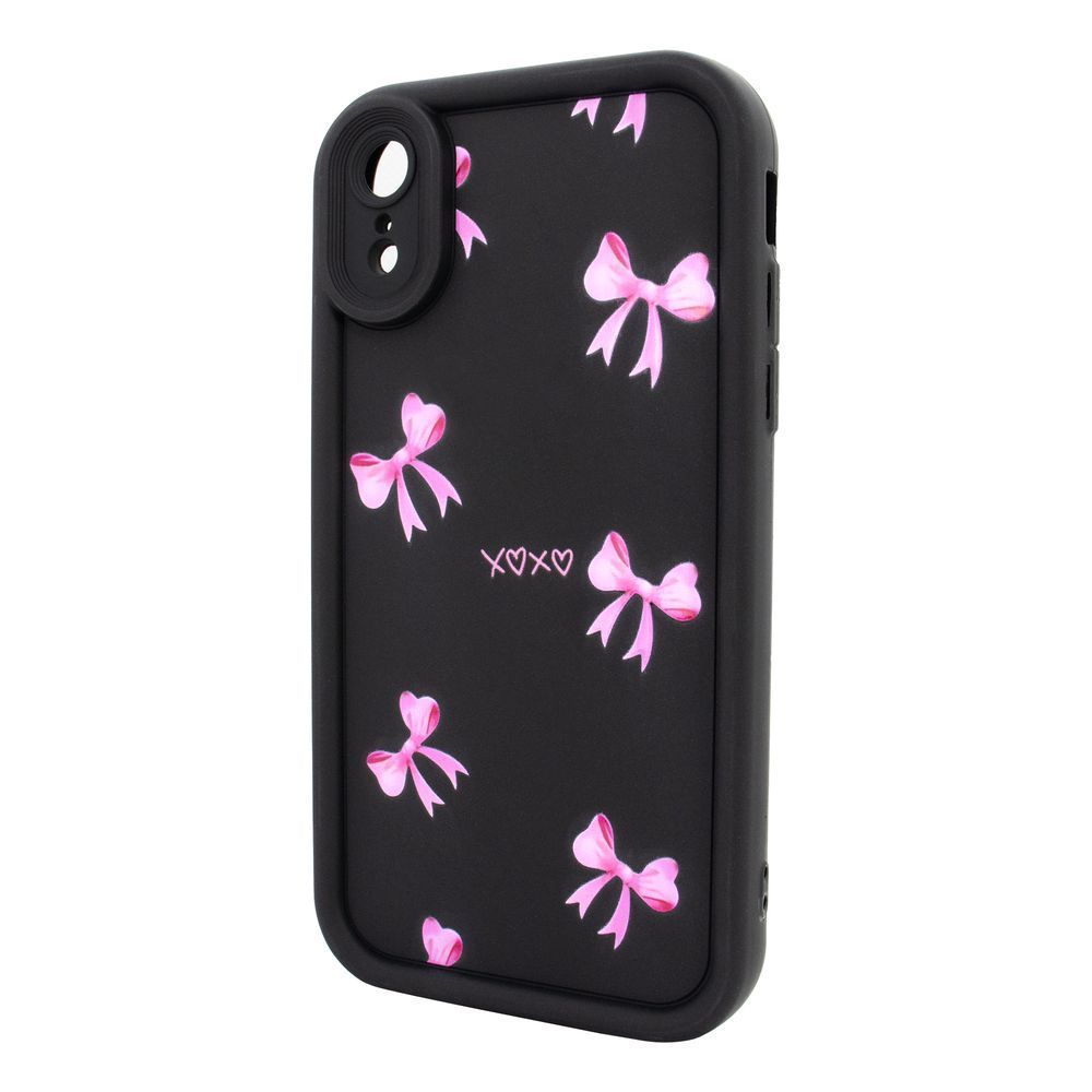 Чохол для iPhone XR &ndash; Pretty Things "Pink Bows &ndash; Black" 4091990000008 фото
