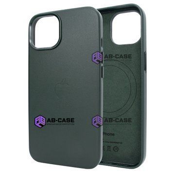 Чохол для iPhone 16 Pro Max : Leather Case PU with MagSafe &ndash; Fir Green 3940700000009 фото