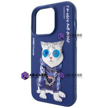 Чехол Nimmy Case Rich Pets (iPhone 15 Pro Max, Blue Rich Cat) 3774060000009 фото