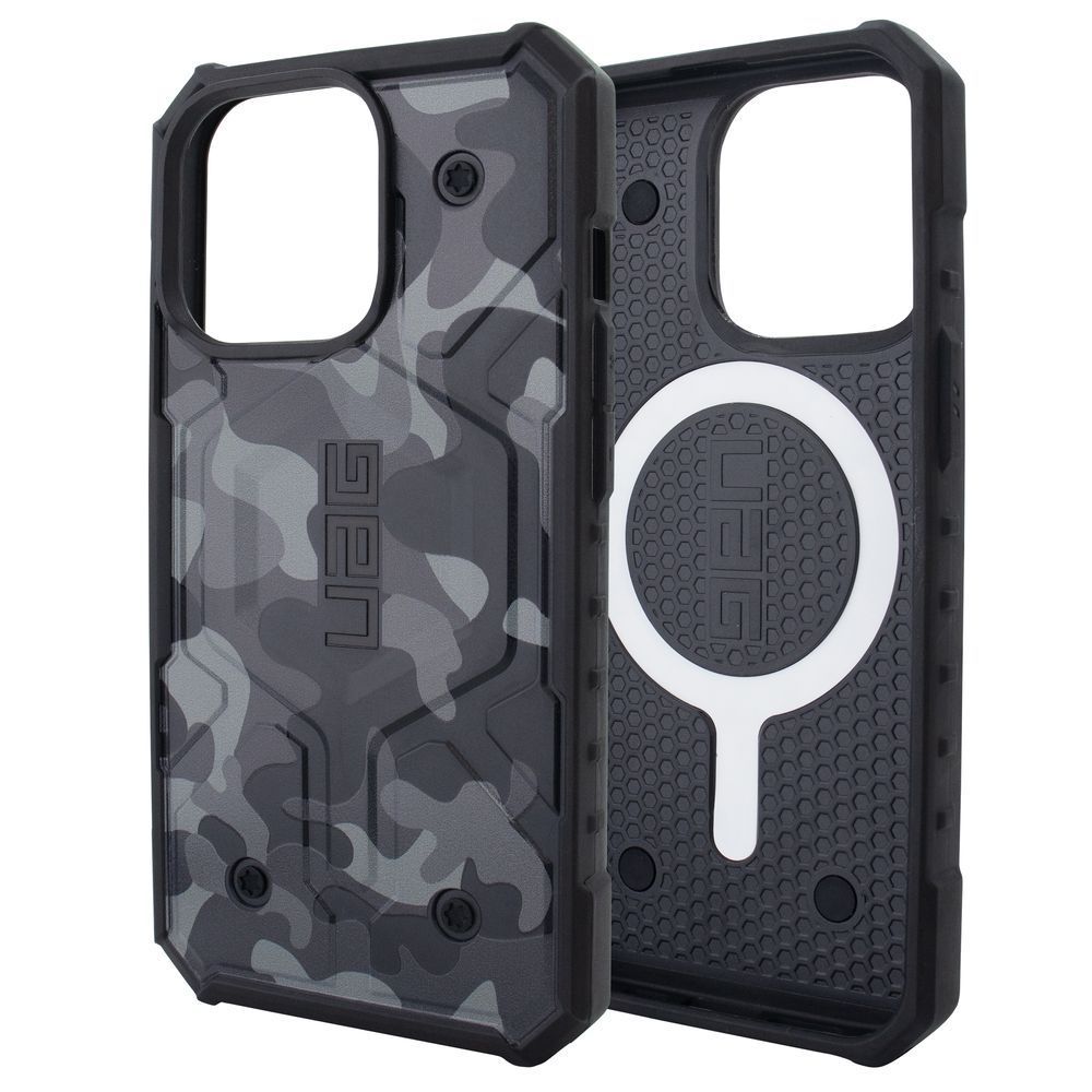 Чехол для iPhone 16 Pro Max UAG with MagSafe camouflage - Black-Gray 3936900000000 фото