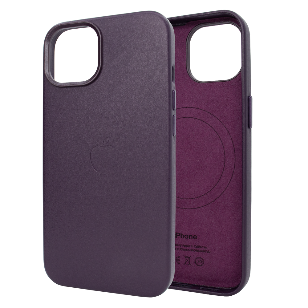 Чохол для iPhone 13 Pro Max : Leather Case PU with MagSafe &ndash; Dark Cherry 789137 фото