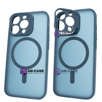 Чохол для iPhone 13 Pro Hybrid Camera Stand with MagSafe з підставкою Navy Blue 423194 фото