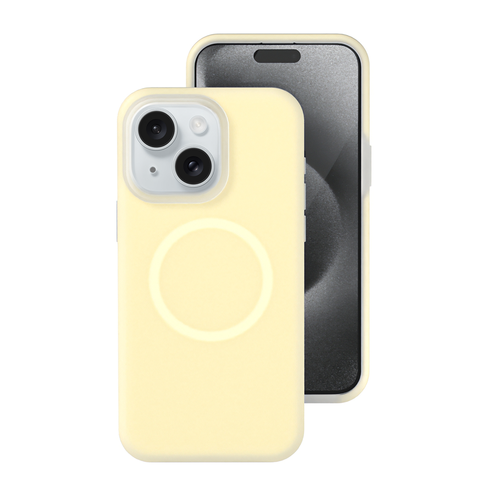 Чохол Neon Silicone Case MagSafe (iPhone 15 &ndash; Mellow Yellow) 4306680000009 фото