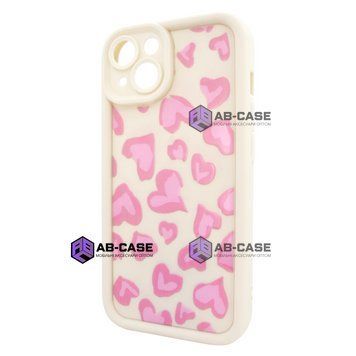 Чехол для iPhone 15 &ndash; Pretty Things "Pink Hearts &ndash; White" 4091040000002 фото