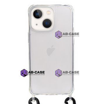 Чохол прозорий Clear case for STRAP (iPhone 15) 345229 фото