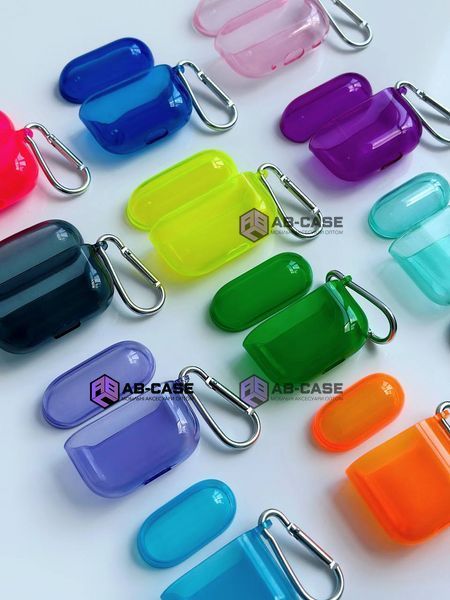 Чохол для AirPods PRO напівпрозорий Neon Case Blue 192228 фото