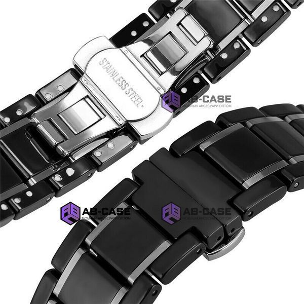 Ремешок керамический Ceramic Band для Apple Watch 42mm | 44mm | 45mm | 46mm | 49mm Black 332749 фото