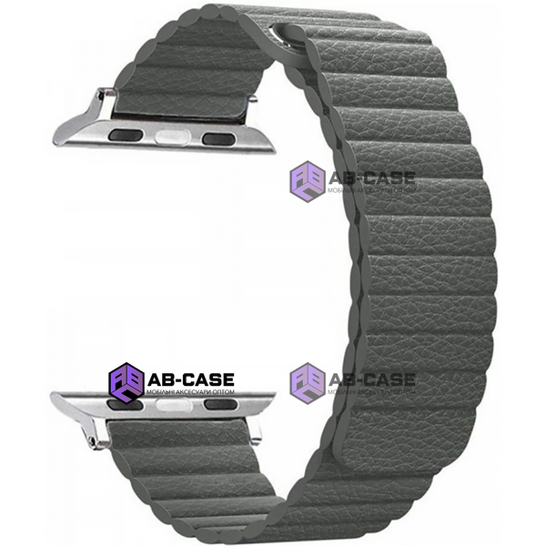 Кожаный ремешок Leather Loop Band на Apple Watch 42mm | 44mm | 45mm | 46mm | 49mm Gray 901231 фото