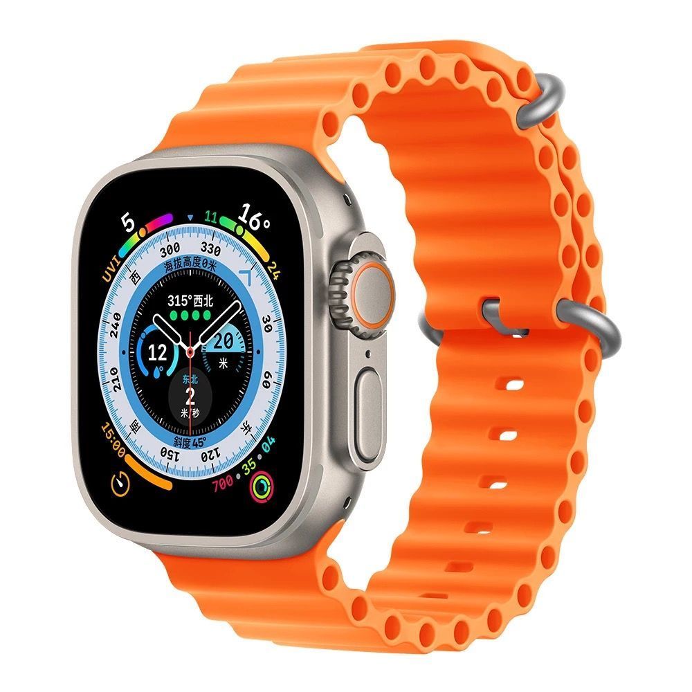 Ремінець Ocean Band на Apple Watch 42mm | 44mm | 45mm | 46mm | 49mm Orange 234393 фото