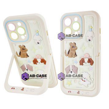 Чохол Paws Case + Stand &ndash; iPhone 13 Pro (Fluffy Dogs &ndash; Cream) 4236770000001 фото