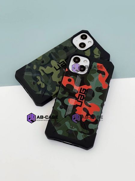 Тактический ударопрочный чехол UAG Pathfinder камуфляжный для Apple iPhone 6/7/8/SE2 (Orange-Green) 21243 фото