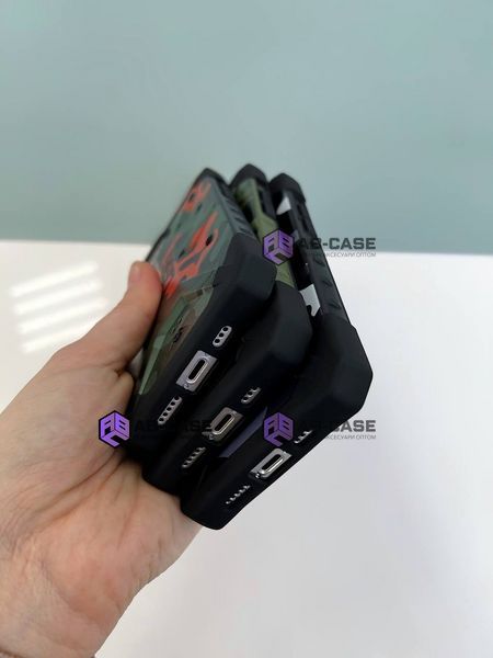 Тактический ударопрочный чехол UAG Pathfinder камуфляжный для Apple iPhone 6/7/8/SE2 (Orange-Green) 21243 фото
