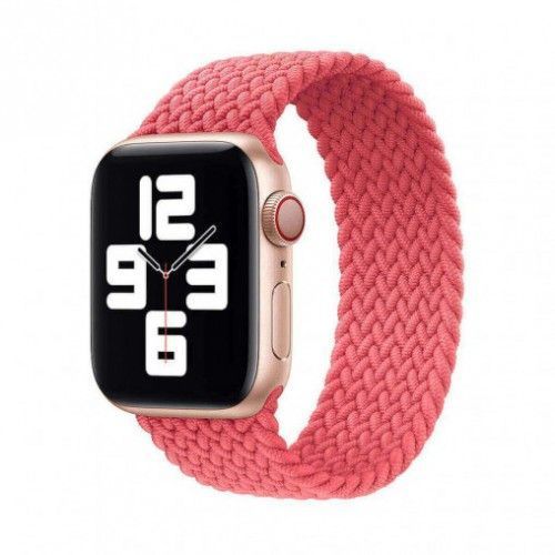 Монобраслет на Apple Watch Braided Solo Loop (Pink, 38mm, 40mm, 41mm, [42mm Series 10/11], M) 234644 фото