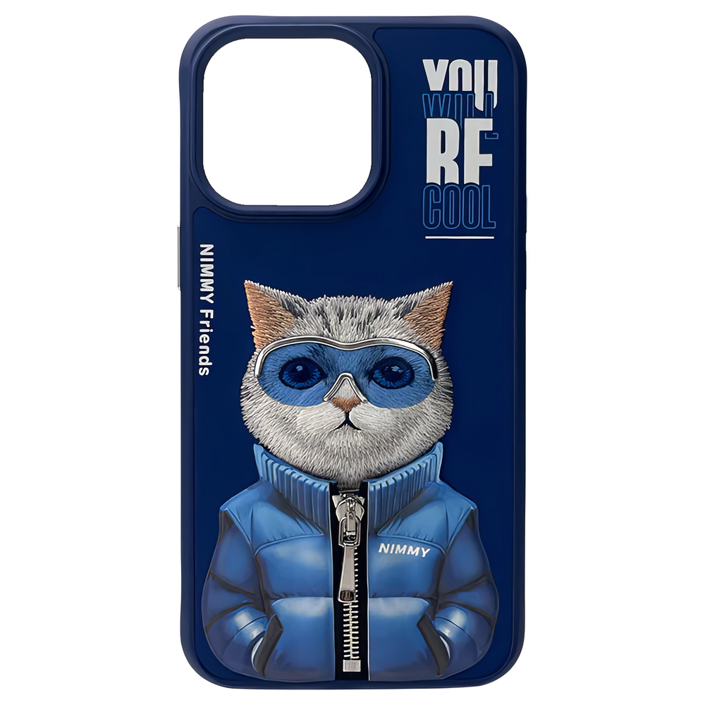Чохол Nimmy Case AnimalZip (iPhone 15, Blue Cat) 3773530000006 фото