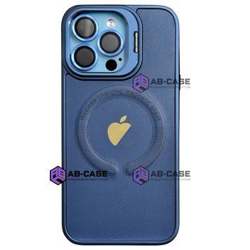 Чохол Logo Case PU Stand Camera (iPhone 12 Pro Max, Dark Blue) 3879470000004 фото