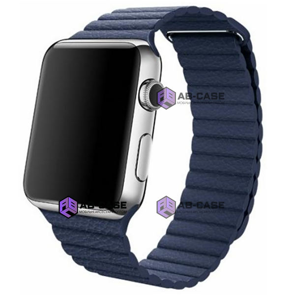 Кожаный ремешок Leather Loop Band на Apple Watch 42mm | 44mm | 45mm | 46mm | 49mm Midnight Blue 801933 фото