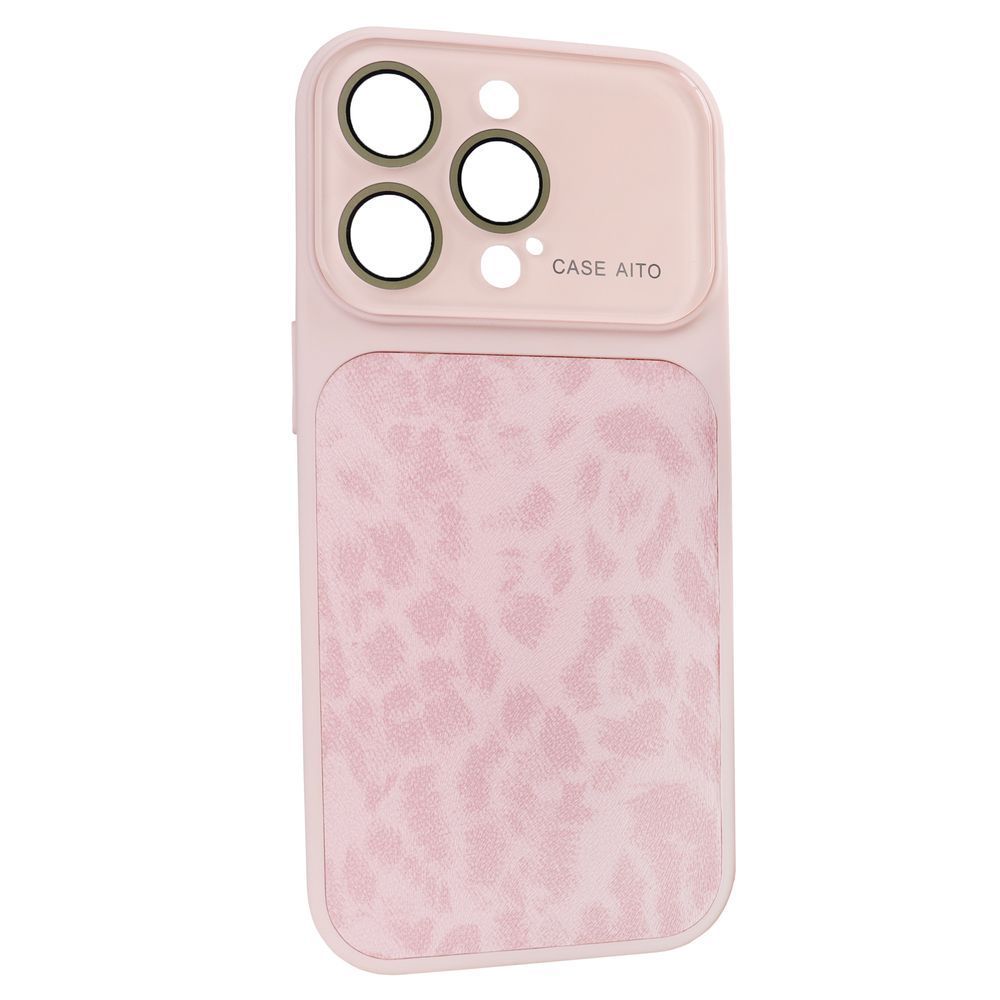 Чохол AITO PU-Leather Leopard Case [17 series Design] &ndash; (iPhone 16 Pro, Pink) 4299170000002 фото