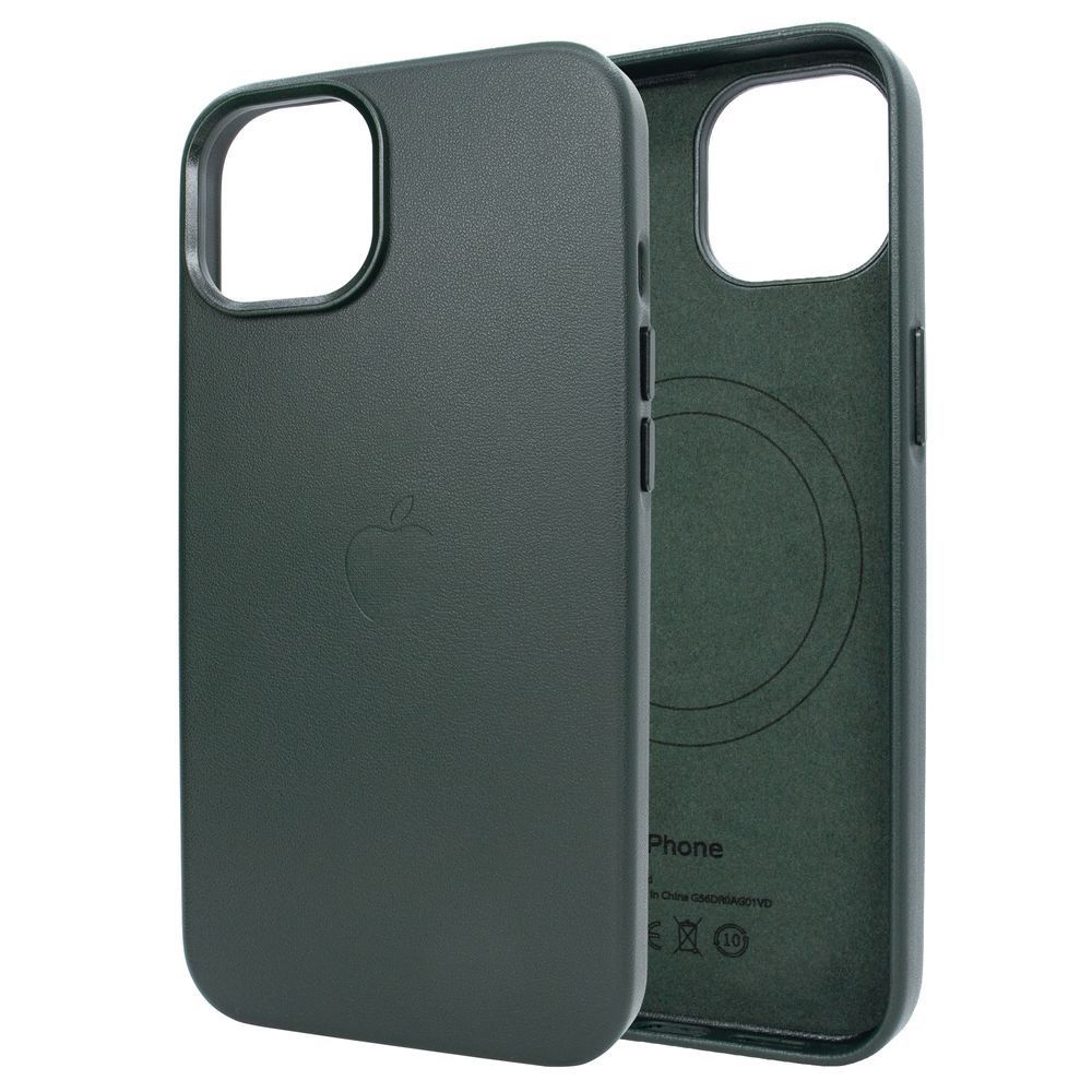 Чехол для iPhone 16 Pro : Leather Case PU with MagSafe &ndash; Fir Green 3940780000005 фото