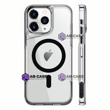 Чехол для iPhone 16 Pro NewZone Сlear Case with MagSafe - Black 3942410000003 фото