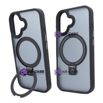 Чехол для iPhone 16: Nofelet MATT Ring Case MagSafe &mdash; Black 4006240000004 фото