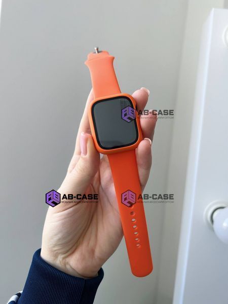 Комплект Silicone Band + Case для Apple Watch (41mm, Granny Gray) 234838 фото