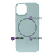 Чехол для iPhone 15 : Silicone Slim MagSafe &ndash; Cyan Green 4132890000009 фото