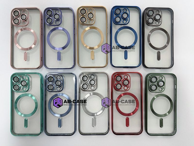 Чехол для iPhone 15 Plus Shining with MagSafe с защитными линзами на камеру Sky Blue 923456 фото