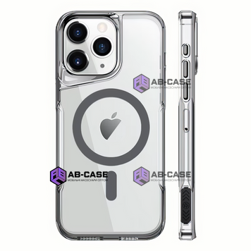 Чехол для iPhone 16 Pro NewZone Сlear Case with MagSafe - Gray 3942420000000 фото