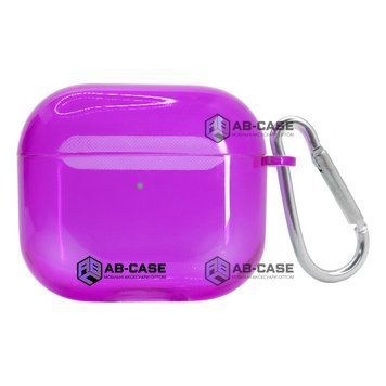 Чохол для AirPods PRO напівпрозорий Neon Case Purple 192236 фото