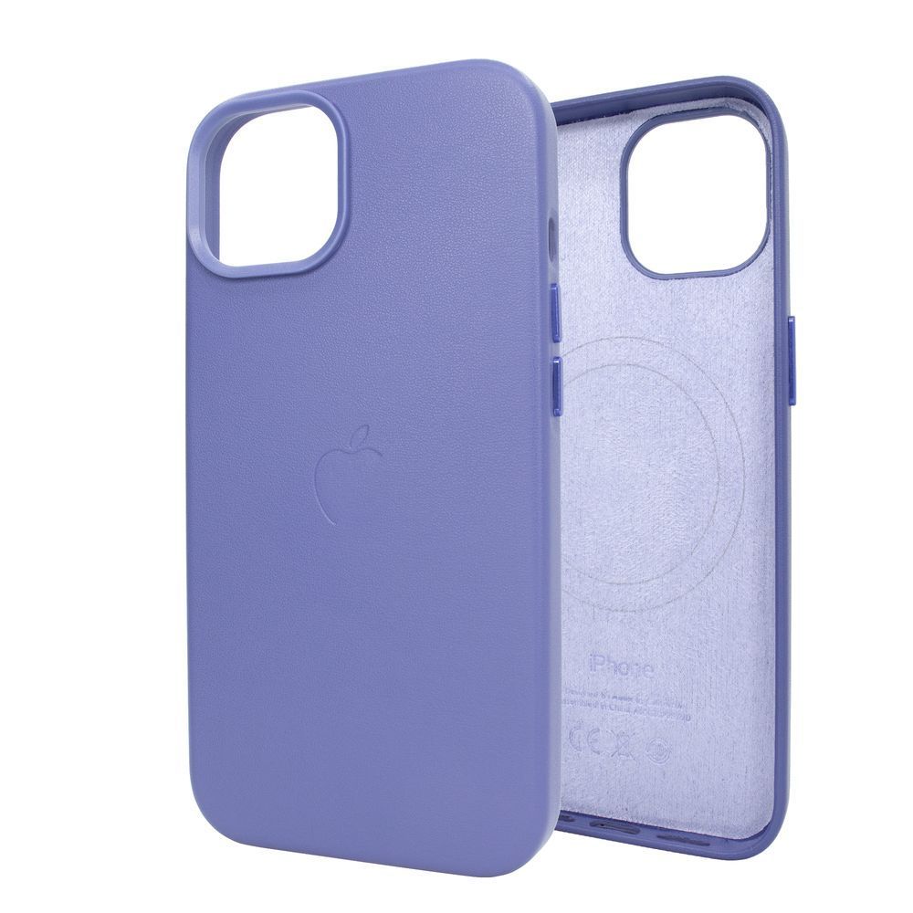 Чехол для iPhone 14 Pro : Leather Case PU with MagSafe &ndash; Wisteria 789093 фото