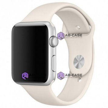 Силиконовый ремешок Silicone Sport Band (42mm, 44mm, 45mm, 46mm, 49mm №11 Antique White, S) 234565 фото