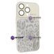 Чохол AITO PU-Leather Leopard Case [17 series Design] &ndash; (iPhone 16 Pro, White) 4299190000006 фото