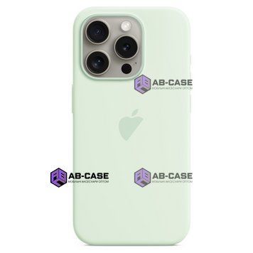 Чохол для iPhone 15 Pro Max : Silicone Case MagSafe Original &ndash; Soft Mint 3883430000003 фото