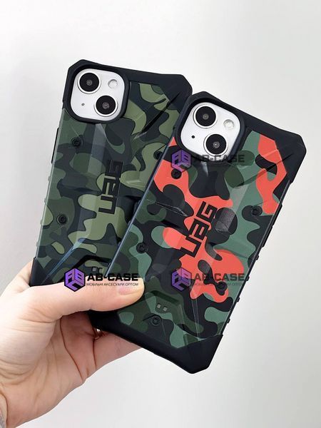 Тактичний протиударний чохол UAG Pathfinder камуфляжний на iPhone 6 Plus | 7 Plus | 8 Plus (Orange-Green) 6724179 фото