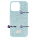 Чехол для iPhone 13 Pro : Swarovski Case &ndash; Sea Blue 672315 фото