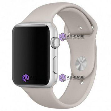 Силіконовий ремінець Silicone Sport Band (42mm, 44mm, 45mm, 46mm, 49mm №10 Stone, S) 234517 фото