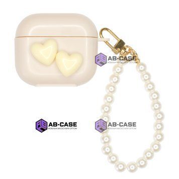 Чохол для AirPods 4 &mdash; Charmed Collection "Cream Hearts" 4082940000001 фото