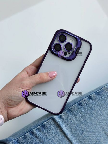 Чехол для iPhone 14 Pro Guard Stand Camera Lens с линзами и подставкой Sierra Blue 234128 фото