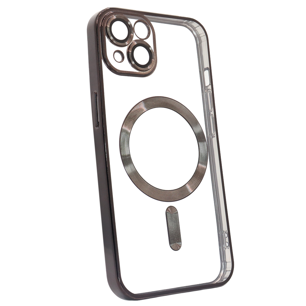 Чехол для iPhone 15 Plus Shining with MagSafe с защитными линзами на камеру Black 768902 фото