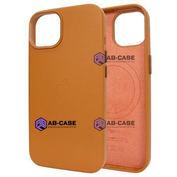 Чехол для iPhone 15 Pro Max : Leather Case PU with MagSafe &ndash; Golden Brown 3859480000003 фото